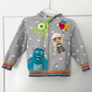 Disney Pixar 100 Character Hooded Zip Up Jacket 
Size Boys 6